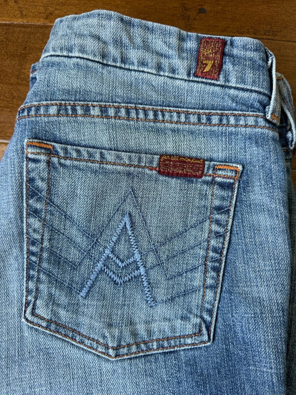 7 For All Mankind Cropped, Flare Jeans - size 27